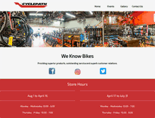 Tablet Screenshot of cyclepathbikes.com